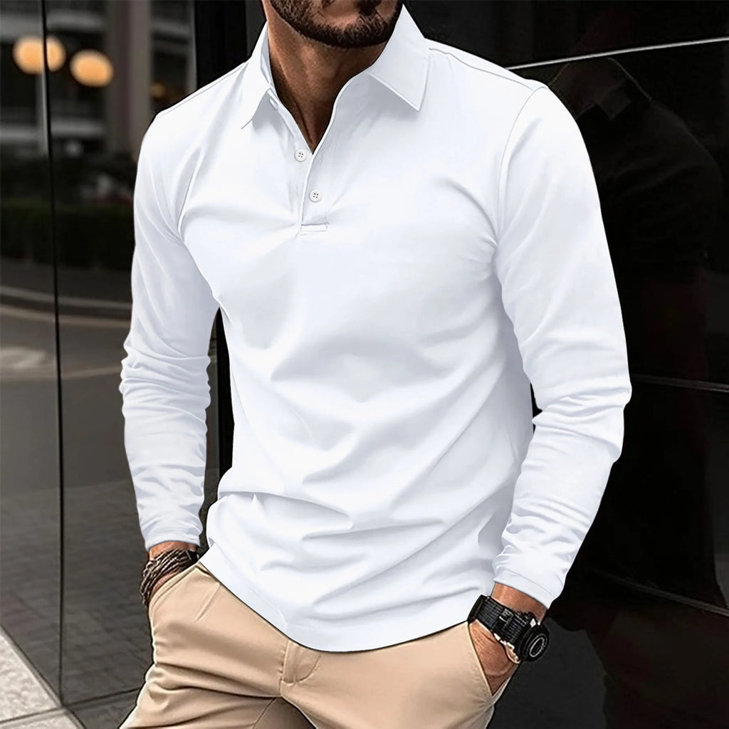 LAURENT MONACO | POLO CLASSICA À MANCHES LONGUES POUR HOMME