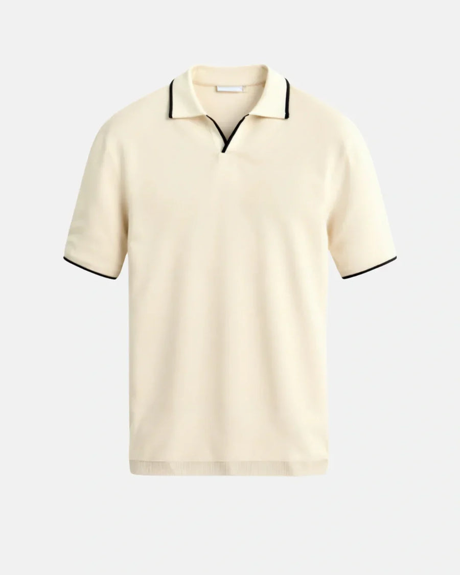 POLO SUR MESURE EN PIQUÉ AVEC DÉTAILS CONTRASTANTS