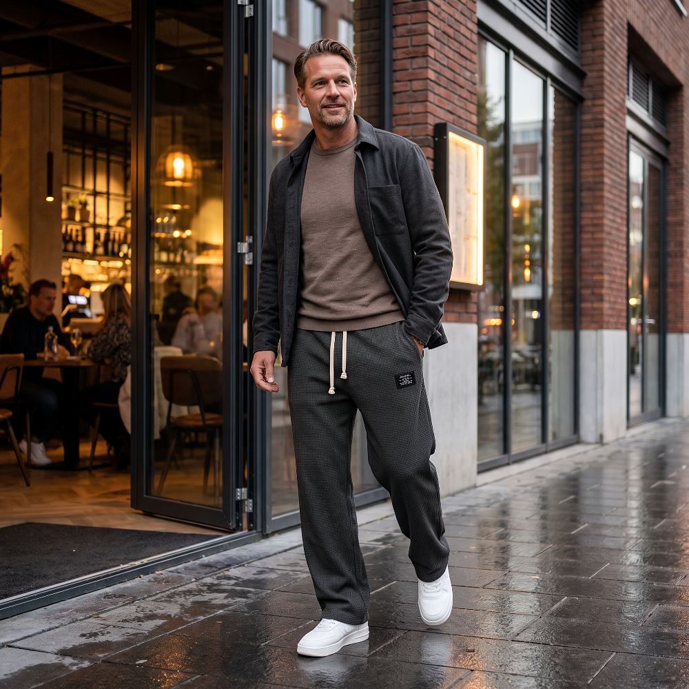 ROUSSEL PARIS | Pantalon Homme Confortable Coupe Ample et Ceinture Ajustable