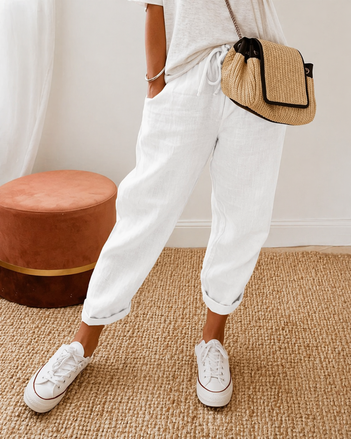 ROUSSEL PARIS | PANTALON LIN DÉTENDU POUR FEMMES