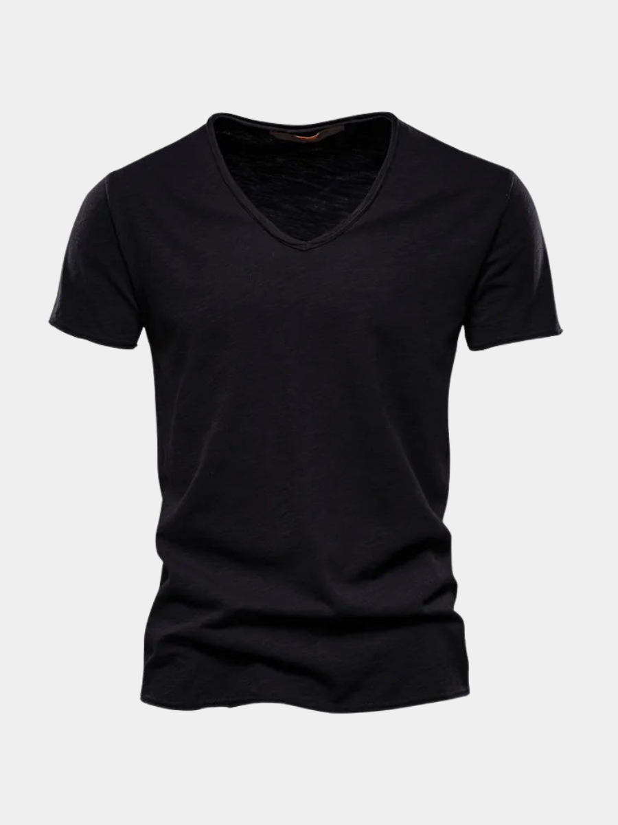 ROUSSEL PARIS | T-SHIRT COL V EN COTON POUR HOMME