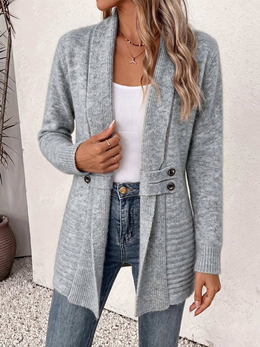 ROUSSEL PARIS | Cardigan Femme Élégant - Devant Ouvert & Taille Cintrée