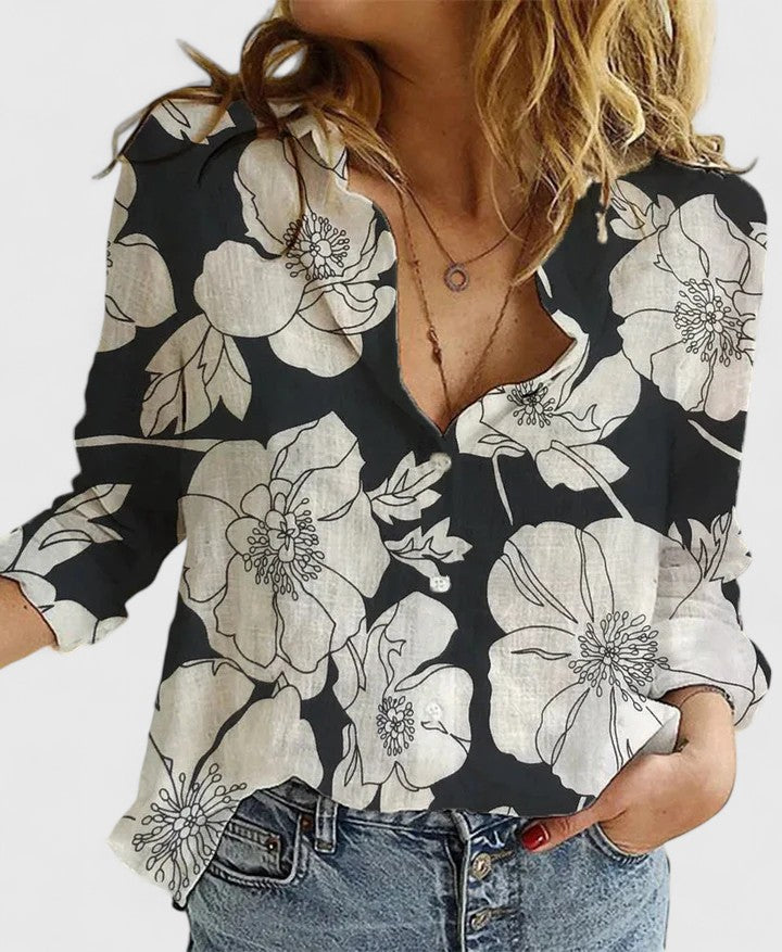 ROUSSEL PARIS | Chemise en lin boutonnée col à revers femme