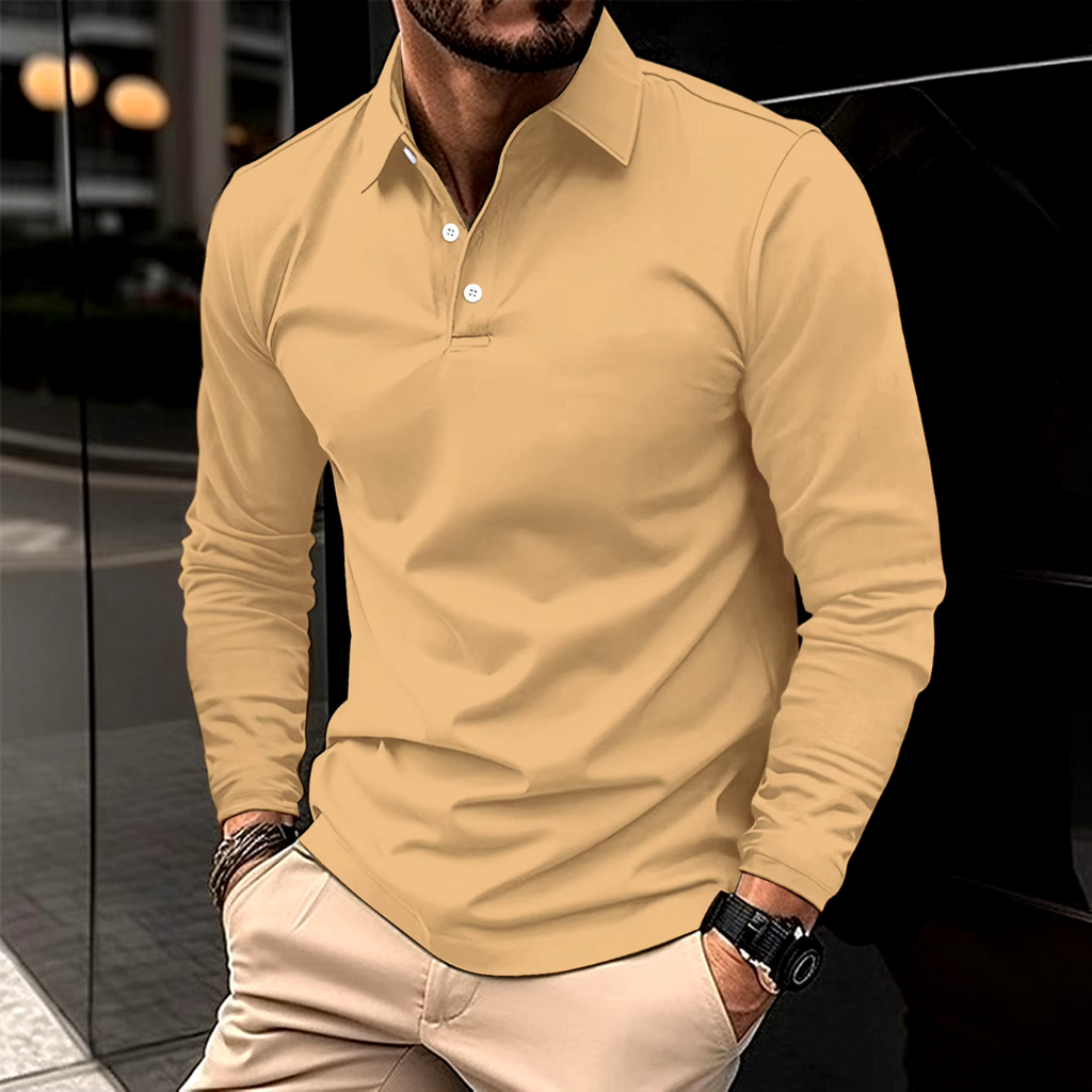 LAURENT MONACO | POLO CLASSICA À MANCHES LONGUES POUR HOMME