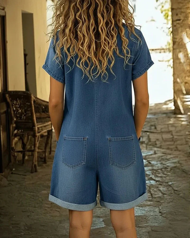 ROUSSEL PARIS | Combinaison en jean avec boutonnage frontal