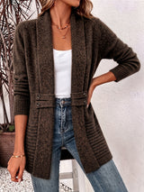 ROUSSEL PARIS | Cardigan Femme Élégant - Devant Ouvert & Taille Cintrée