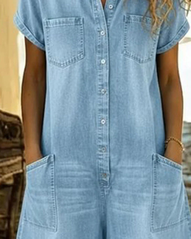 ROUSSEL PARIS | Combinaison en jean avec boutonnage frontal