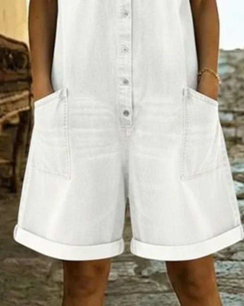 ROUSSEL PARIS | Combinaison en jean avec boutonnage frontal