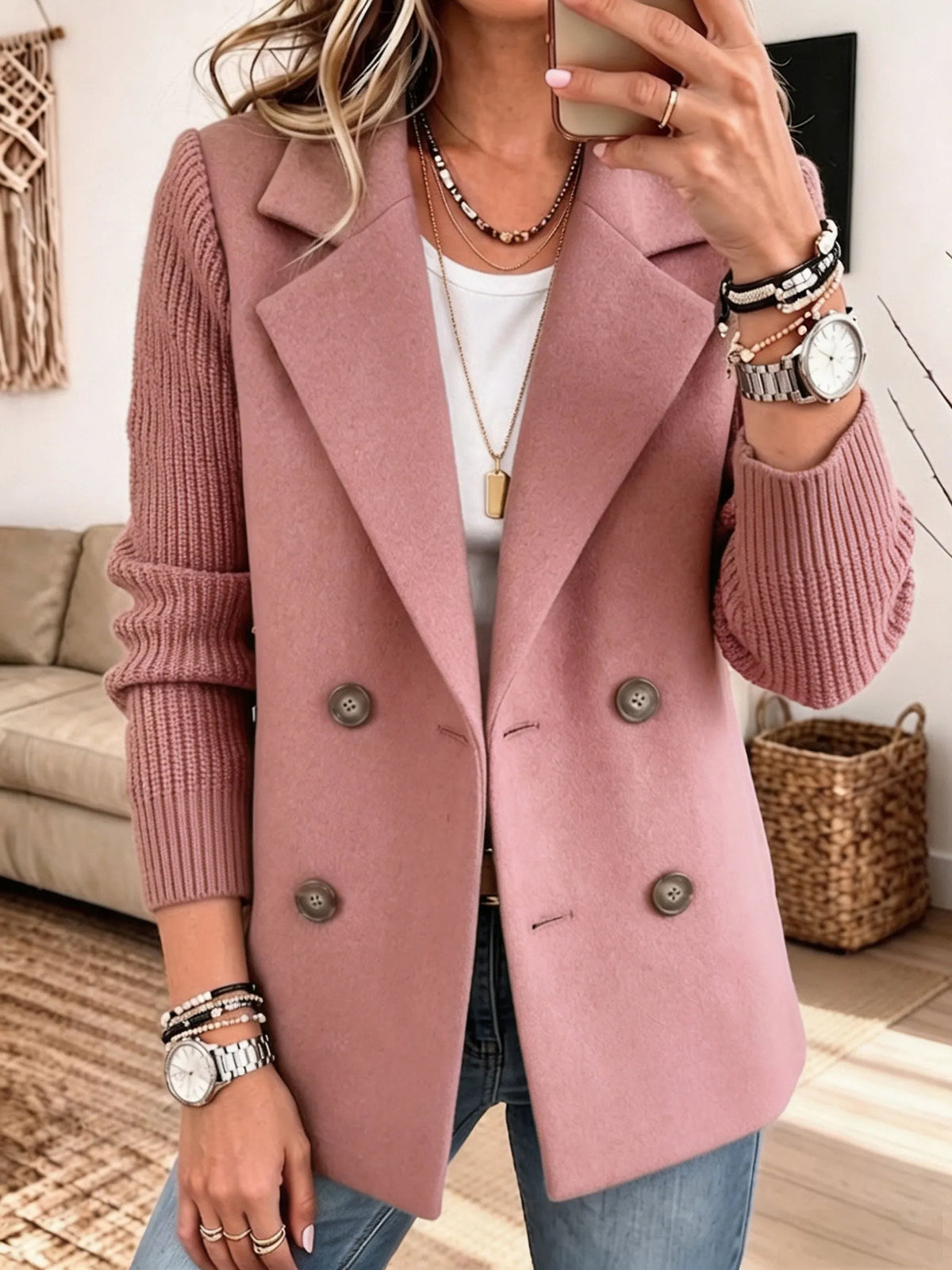 ROUSSEL PARIS | Blazer Élégant à Manches en Maille