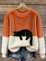 ROUSSEL PARIS | Pull Oversize Élégant avec Chat