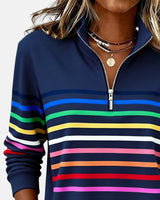 ROUSSEL PARIS | PULL RAYÉ À FERMETURE ÉCLAIR POUR FEMMES