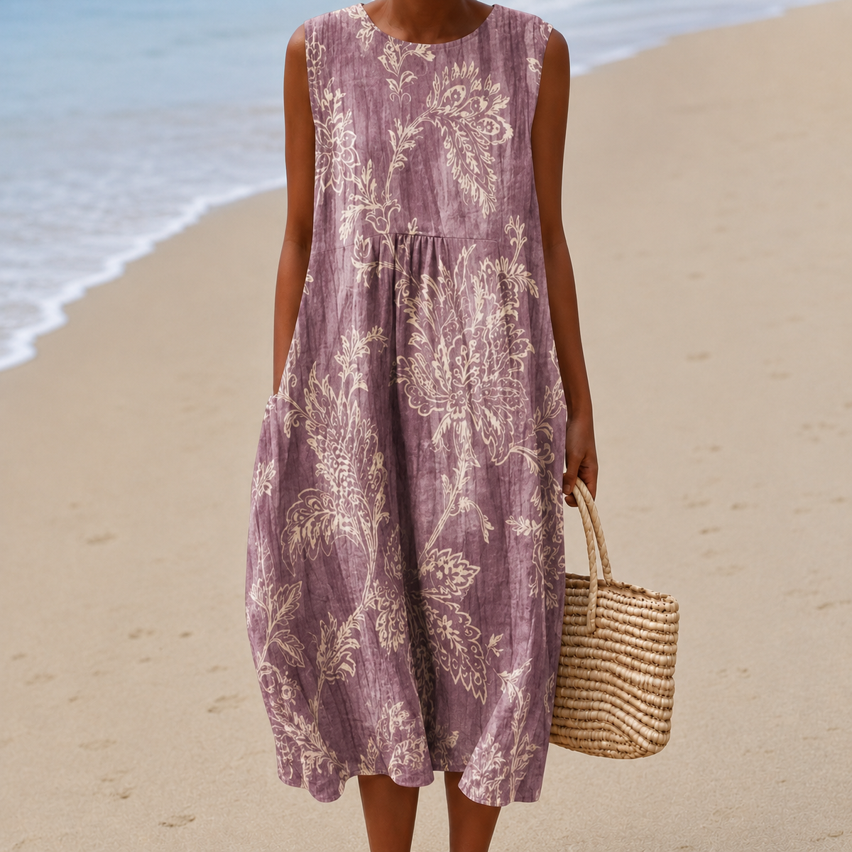 ROUSSEL PARIS | Robe Midi Fleurie Ample Camouflage Ventre Livia