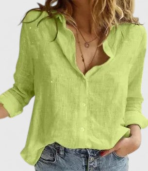ROUSSEL PARIS | Chemise en lin boutonnée col à revers femme
