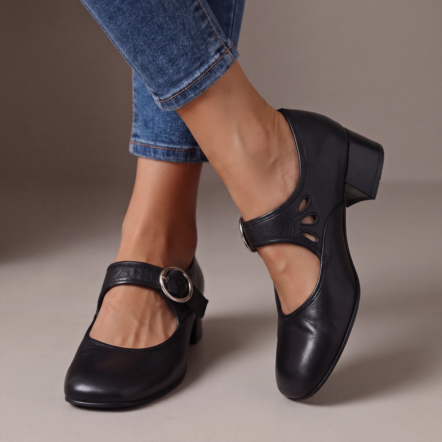ROUSSEL PARIS | Babies en Cuir à Talon Véronique