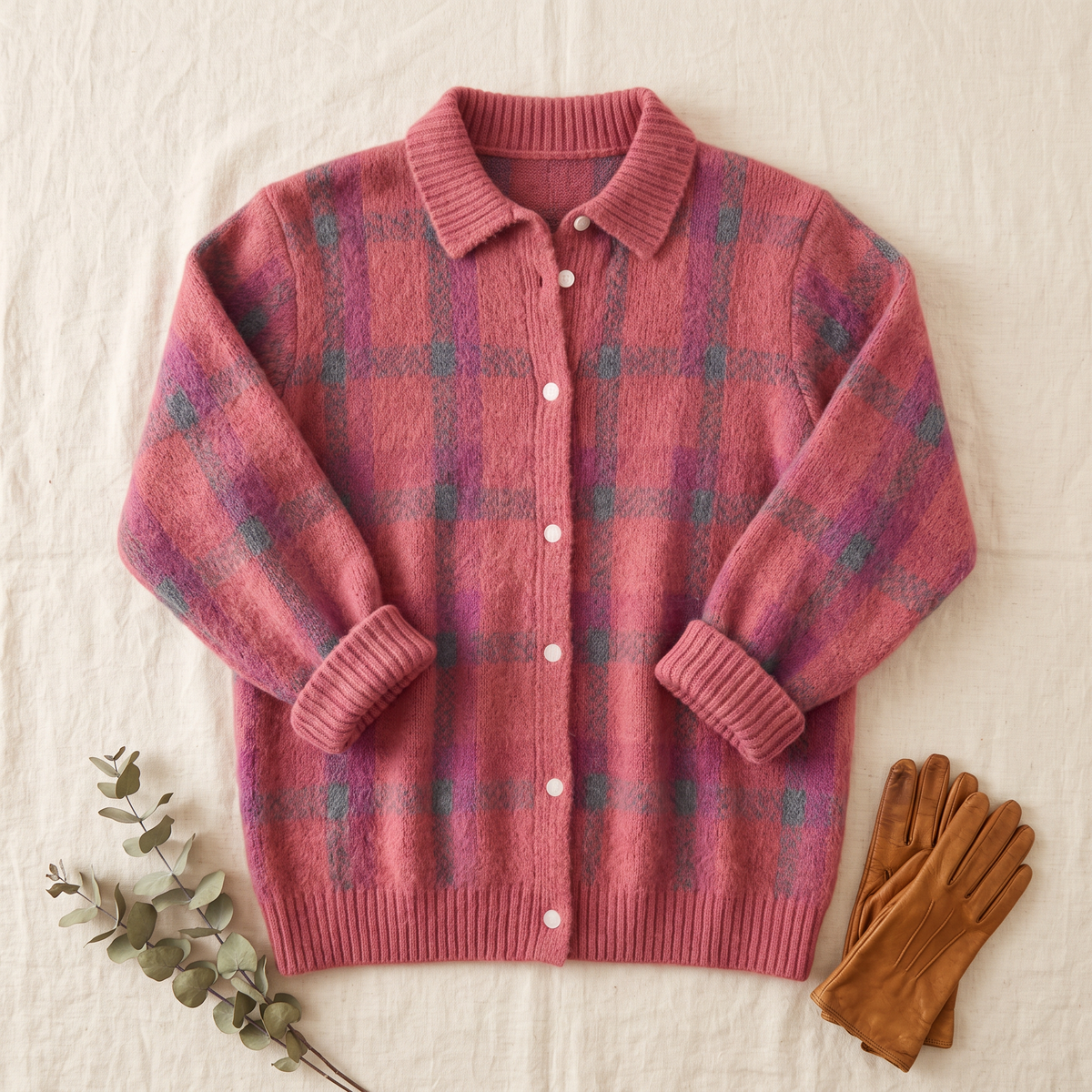 ROUSSEL PARIS | Cardigan tricoté à carreaux