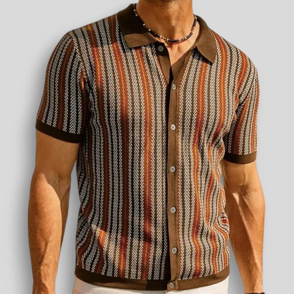 ROUSSEL PARIS | POLO MAILLE CHEVRON POUR HOMME