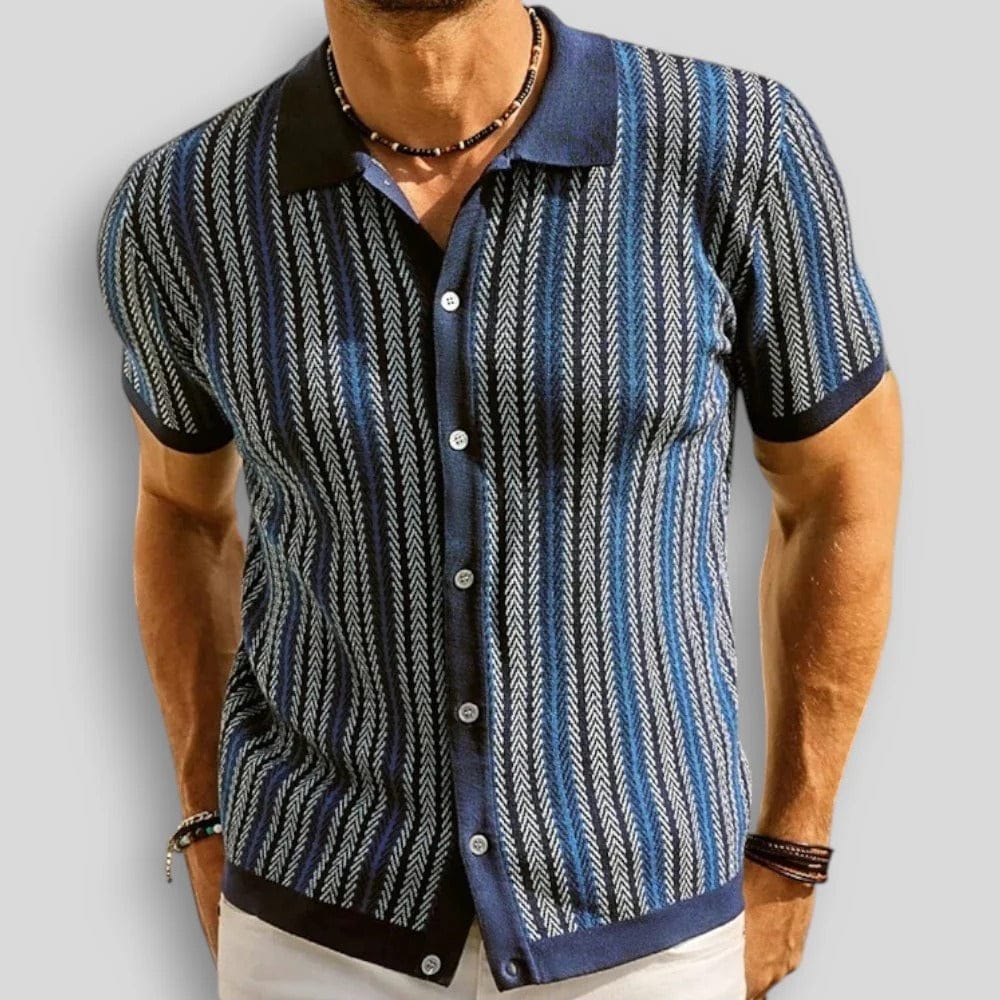 ROUSSEL PARIS | POLO MAILLE CHEVRON POUR HOMME
