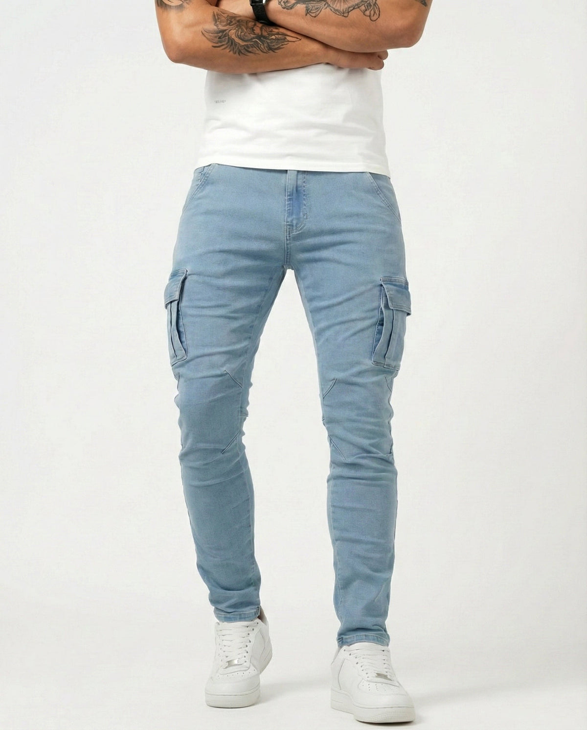 ROUSSEL PARIS | Pantalon Cargo Marine Élastique