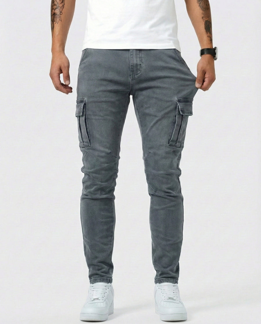 ROUSSEL PARIS | Pantalon Cargo Marine Élastique