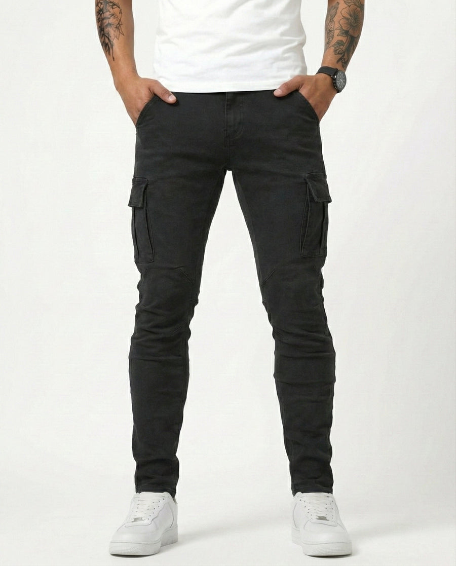 ROUSSEL PARIS | Pantalon Cargo Marine Élastique