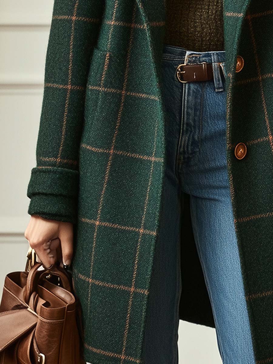 ROUSSEL PARIS | MANTEAU À CARREAUX POUR FEMMES