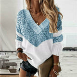 ROUSSEL PARIS | PULL PATCHWORK IMPRIMÉ LÉOPARD POUR FEMMES