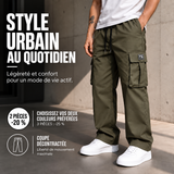 ROUSSEL PARIS | Pantalon cargo homme | Coupe décontractée avec de nombreuses poches – style urbain au quotidien