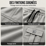 ROUSSEL PARIS | Pantalon cargo homme | Coupe décontractée avec de nombreuses poches – finitions : coutures renforcées, cordon de serrage, tissu résistant