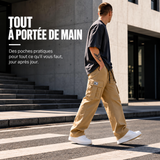 ROUSSEL PARIS | Pantalon cargo homme | Coupe décontractée avec de nombreuses poches – poches pratiques, tout à portée de main