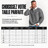 ROUSSEL PARIS | Guide des tailles pull gaufré à demi-zip