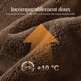 ROUSSEL PARIS | Manteau Peluche à Capuche Ultra-Doux – incomparablement doux, isolation thermique, +10 °C