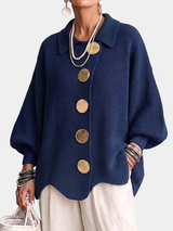 ROUSSEL PARIS | Cardigan Oversize à Col avec Gros Boutons Métalliques