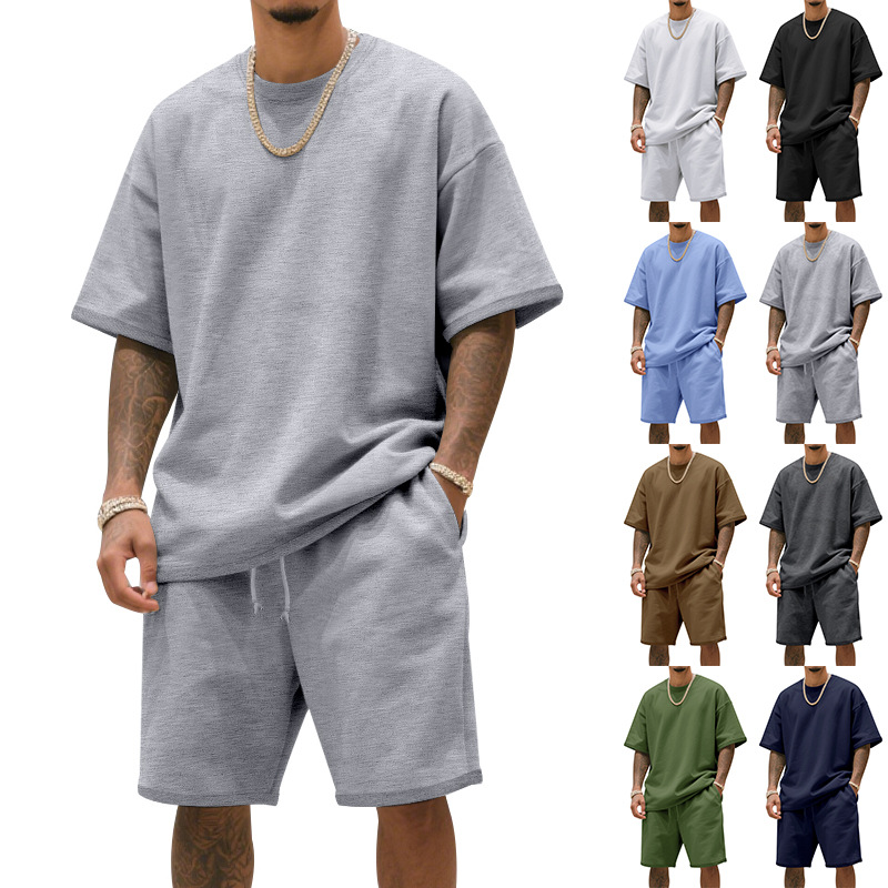 ROUSSEL PARIS | 👕 50% DE RÉDUCTION ! 🔥 Ensemble Loisirs Homme – T-Shirt & Short – Confortable & Respirant – Parfait pour les Journées Chaudes, le Sport ou la Plage – Look Décontracté 2 Pièces 🩳