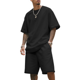 ROUSSEL PARIS | 👕 50% DE RÉDUCTION ! 🔥 Ensemble Loisirs Homme – T-Shirt & Short – Confortable & Respirant – Parfait pour les Journées Chaudes, le Sport ou la Plage – Look Décontracté 2 Pièces 🩳