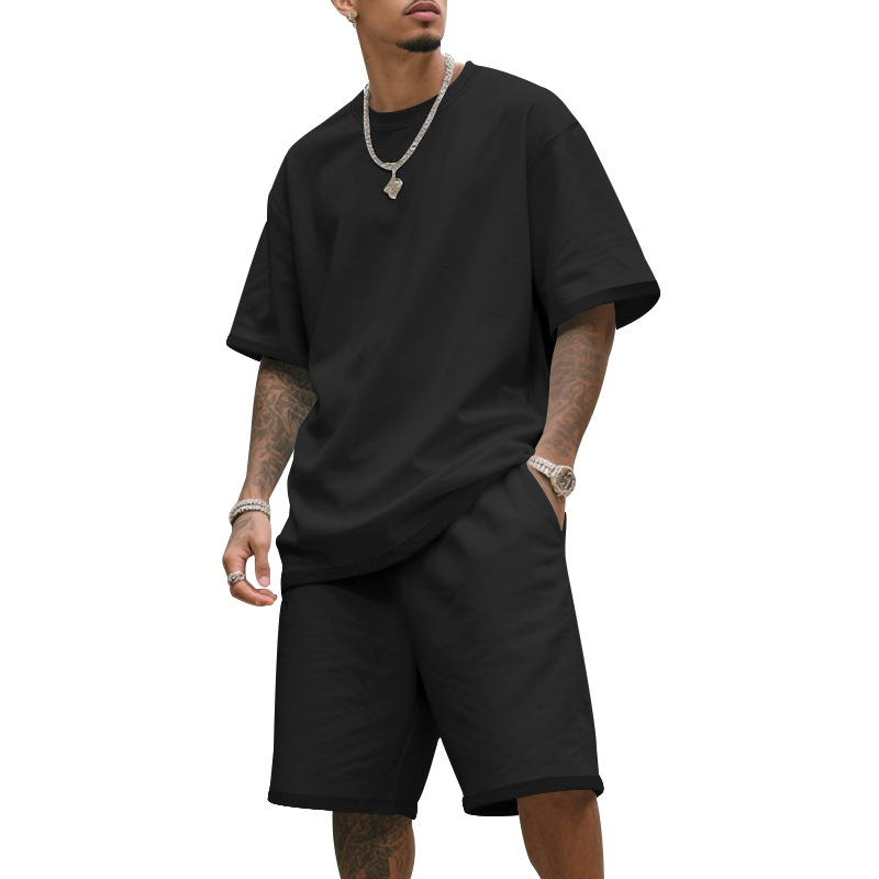 ROUSSEL PARIS | 👕 50% DE RÉDUCTION ! 🔥 Ensemble Loisirs Homme – T-Shirt & Short – Confortable & Respirant – Parfait pour les Journées Chaudes, le Sport ou la Plage – Look Décontracté 2 Pièces 🩳