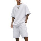 ROUSSEL PARIS | 👕 50% DE RÉDUCTION ! 🔥 Ensemble Loisirs Homme – T-Shirt & Short – Confortable & Respirant – Parfait pour les Journées Chaudes, le Sport ou la Plage – Look Décontracté 2 Pièces 🩳