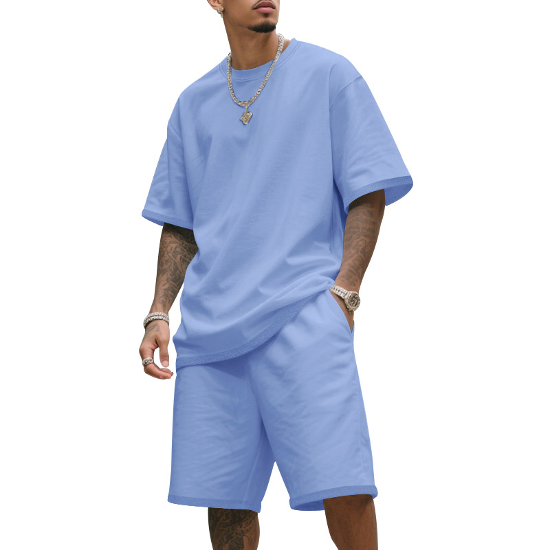 ROUSSEL PARIS | 👕 50% DE RÉDUCTION ! 🔥 Ensemble Loisirs Homme – T-Shirt & Short – Confortable & Respirant – Parfait pour les Journées Chaudes, le Sport ou la Plage – Look Décontracté 2 Pièces 🩳