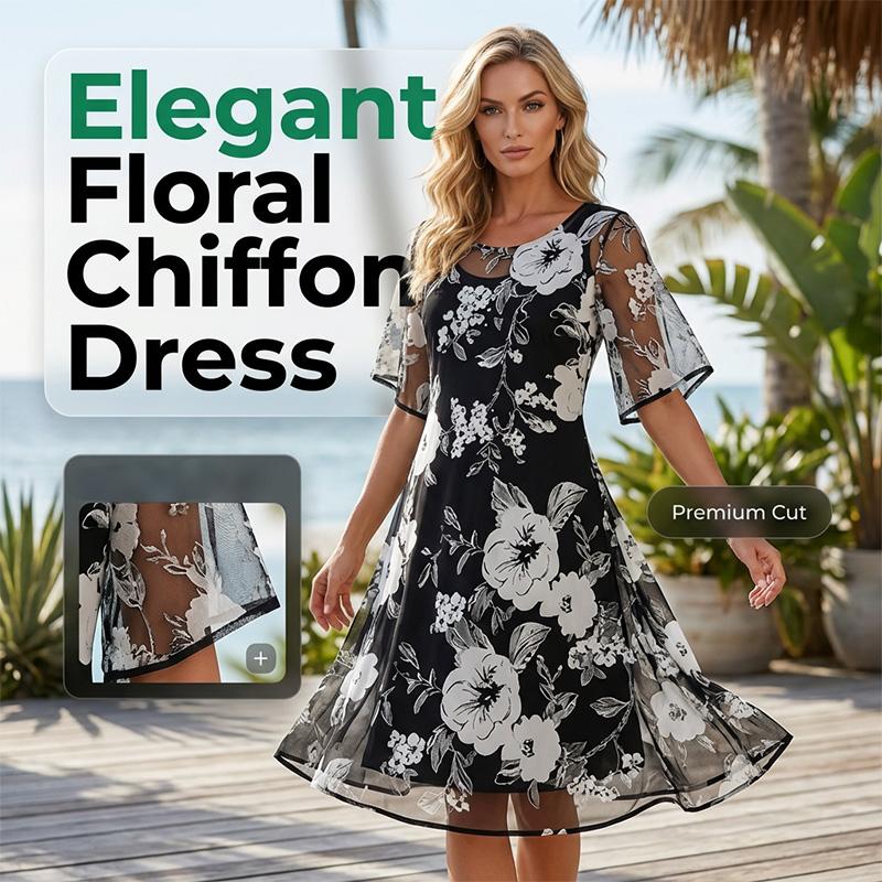 ROUSSEL PARIS | Robe en mousseline élégante à fleurs pour femme