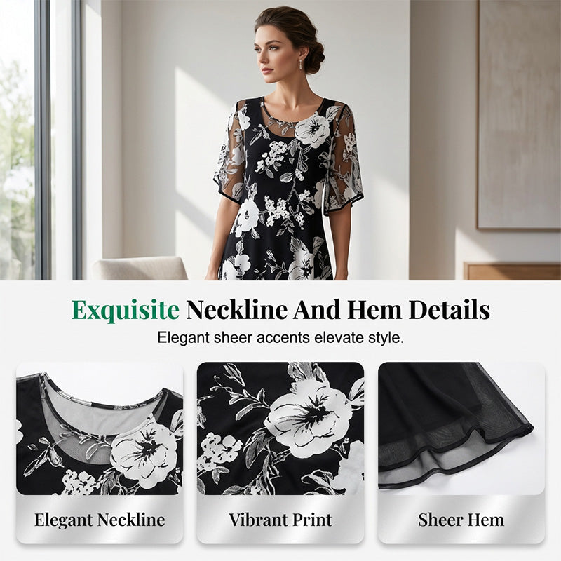 ROUSSEL PARIS | Robe en mousseline élégante à fleurs pour femme