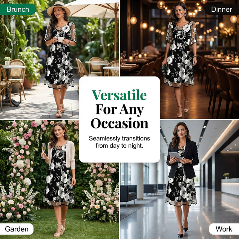 ROUSSEL PARIS | Robe en mousseline élégante à fleurs pour femme