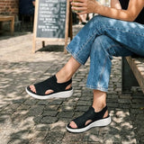 ROUSSEL PARIS | Sandales en Tricot Respirant à Plateforme
