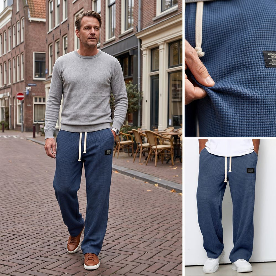 ROUSSEL PARIS | Pantalon Homme Confortable Coupe Ample et Ceinture Ajustable