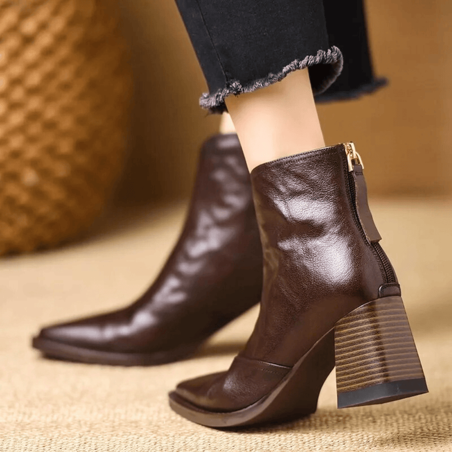 ROUSSEL PARIS | Bottines en cuir à talon moyen