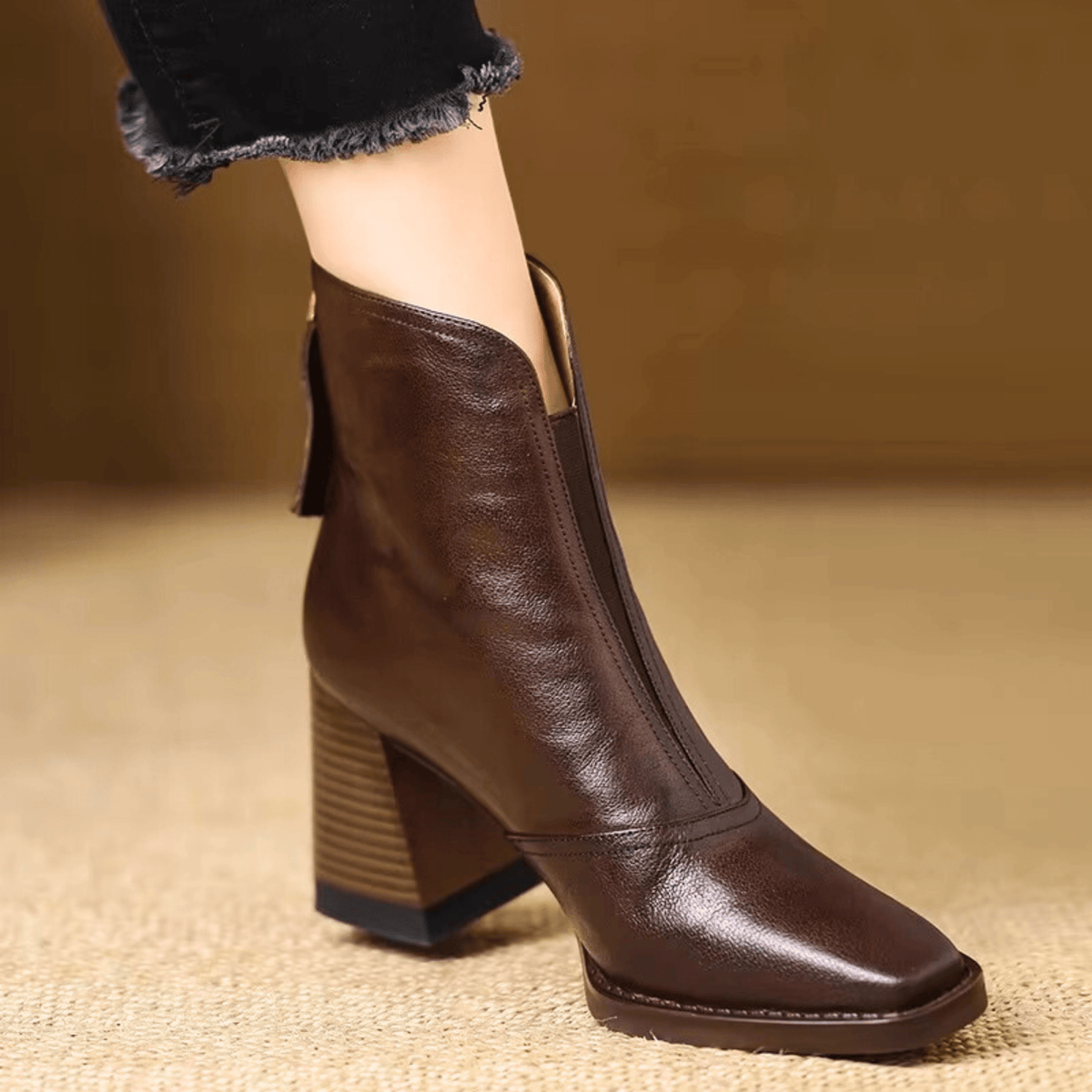ROUSSEL PARIS | Bottines en cuir à talon moyen