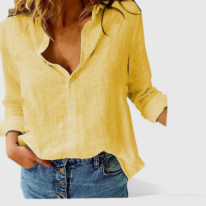 ROUSSEL PARIS | Chemise en lin boutonnée col à revers femme